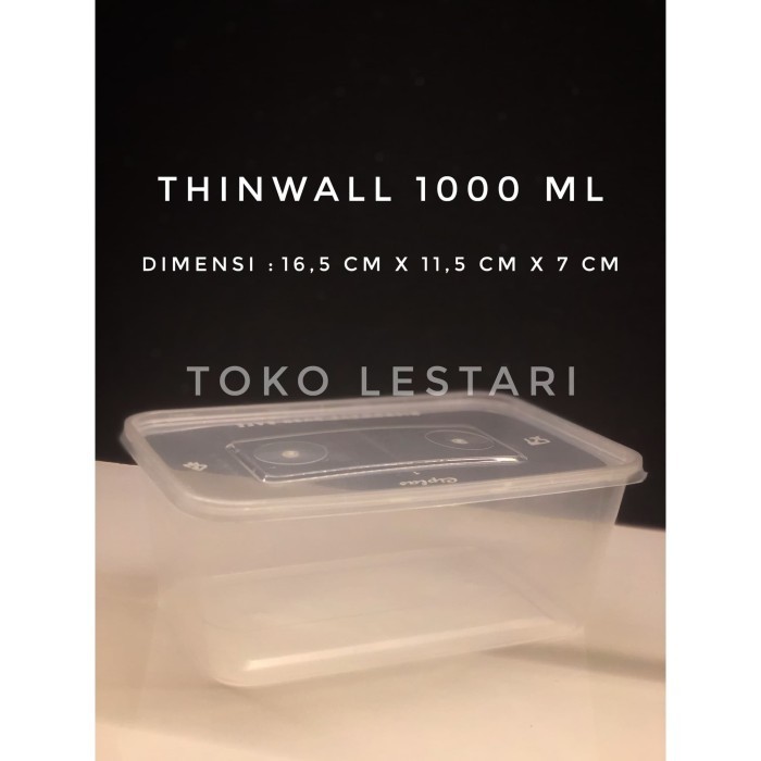 

:0:0:0] Kotak Makan Lunchbox plastik - Thinwall 1000 ml