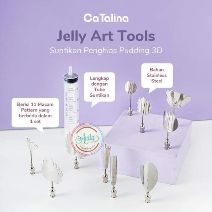 +++++] Alas Hias Puding / jelly | 11Pcs Set 3D Gelatin/ Jelly Art Tools