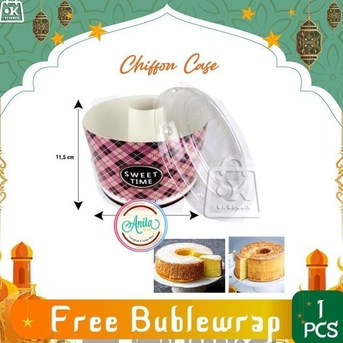 +++++] Loyang Case Chiffon Kertas Premium + Tutup Mika Mini Baking ( 1 pcs )