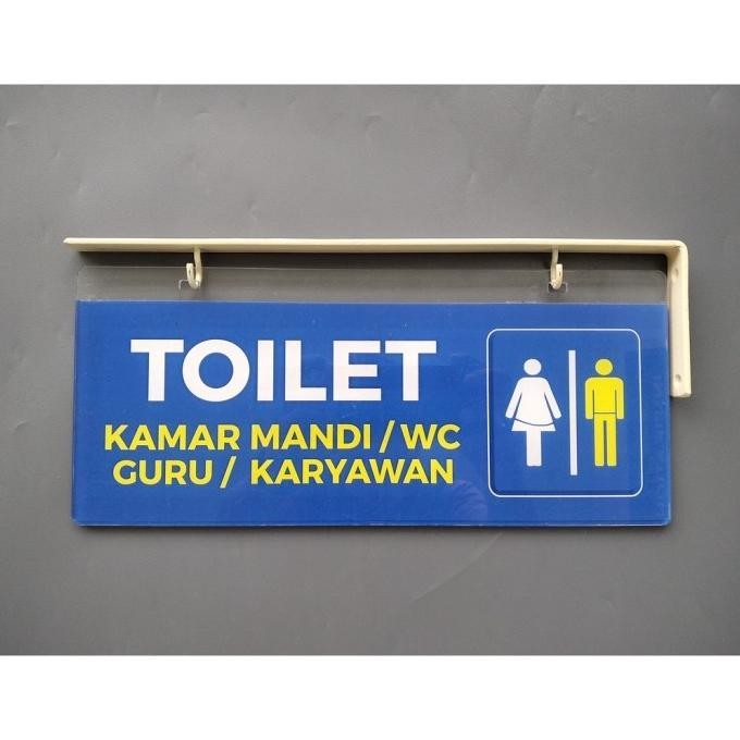 

%$%$%$%$] Akrilik Gantung Toilet Guru / Karyawan, Penunjuk Arah Toilet