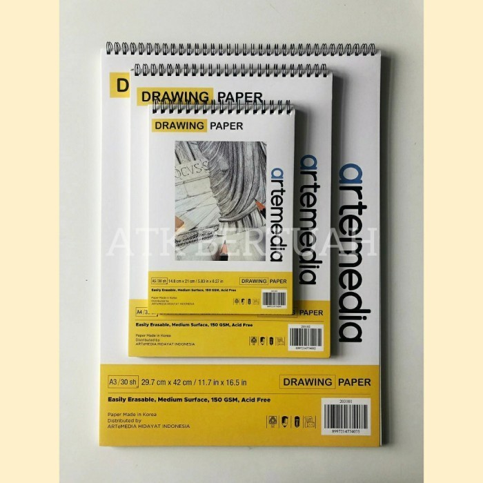 

Gilaa!!! Artemedia Drawing Wire Ring Sketch Book Buku Gambar Sketsa A3 A4 A5 Limited