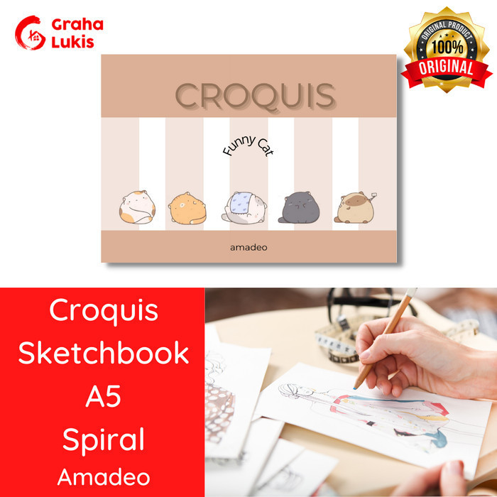 

Hot Sale Sketch Book Amadeo Croquis A5 160 Gsm Berkualitas