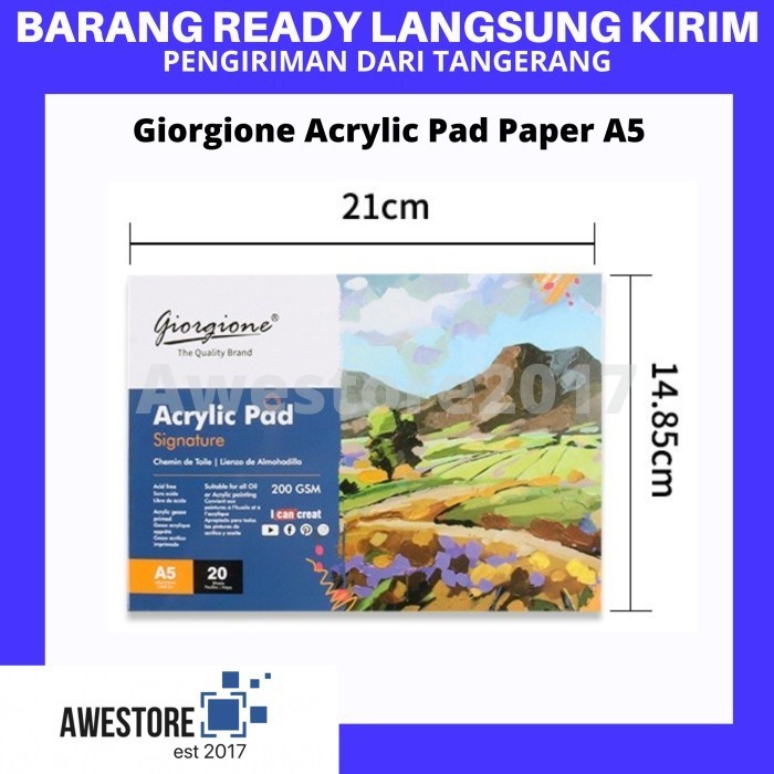 

Hot Sale G-Ac20 Giorgione Acrylic Oil Paint Book Canvas Pad Cat Minyak Akrilik Limited