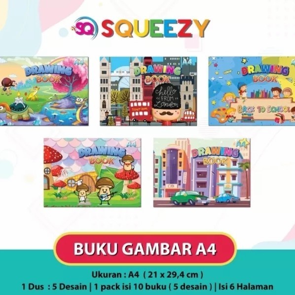 

Promo Buku Gambar Murah A4 Squeezy 6 Halaman 1 Pack Isi 10 Buku Hot Sale