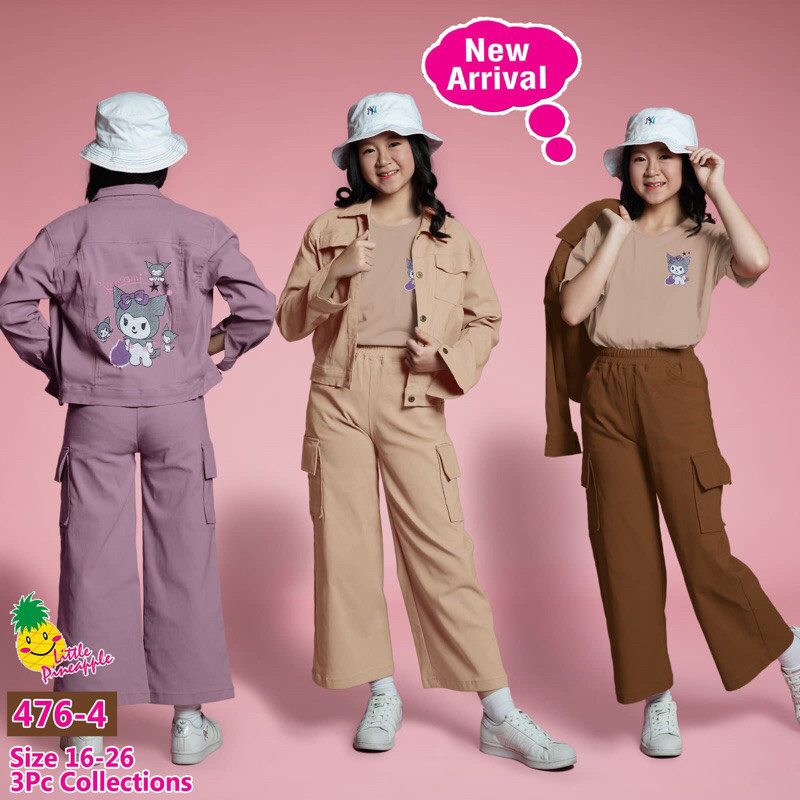 [BEST DEAL] SETELAN 3in1 82720/3731 sz 10-15 thn merk Little Pineapple