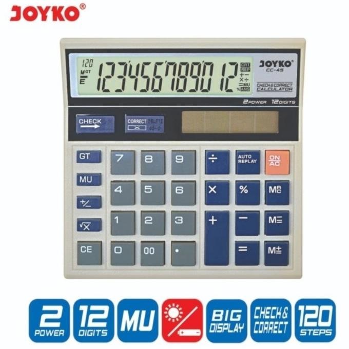 

Terbaik KALKULATOR CHECK & CORRECT JOYKO CC-45 - Calculator CC45 ~