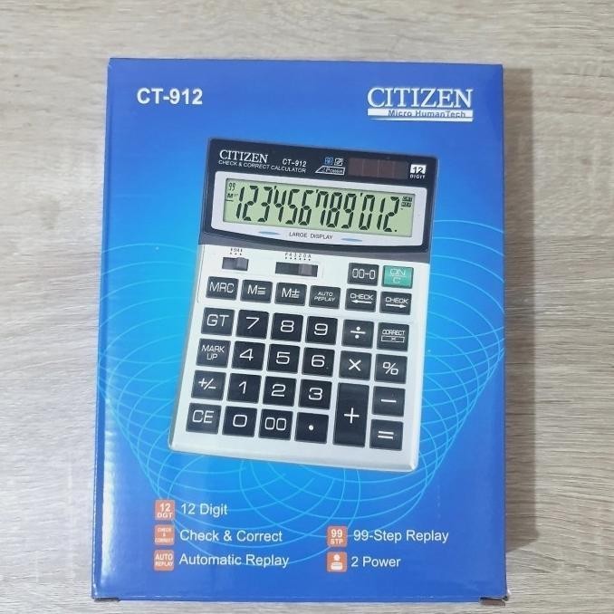 

Trend - Kalkulator Citizen CT 912 - Kalkulator Citizen Besar - 12 Digit ,.