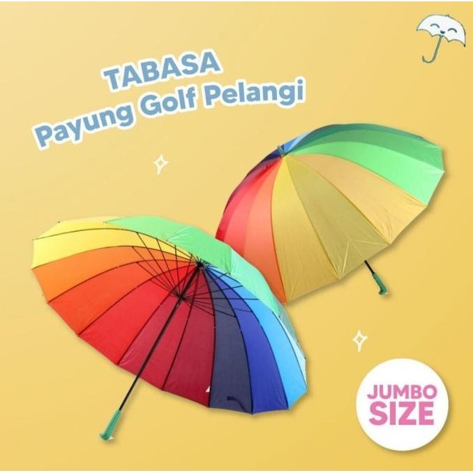 Trend Payung Golf Pelangi Rainbow 16 Jari. An Besar Jumbo Umbrella Berkualitas