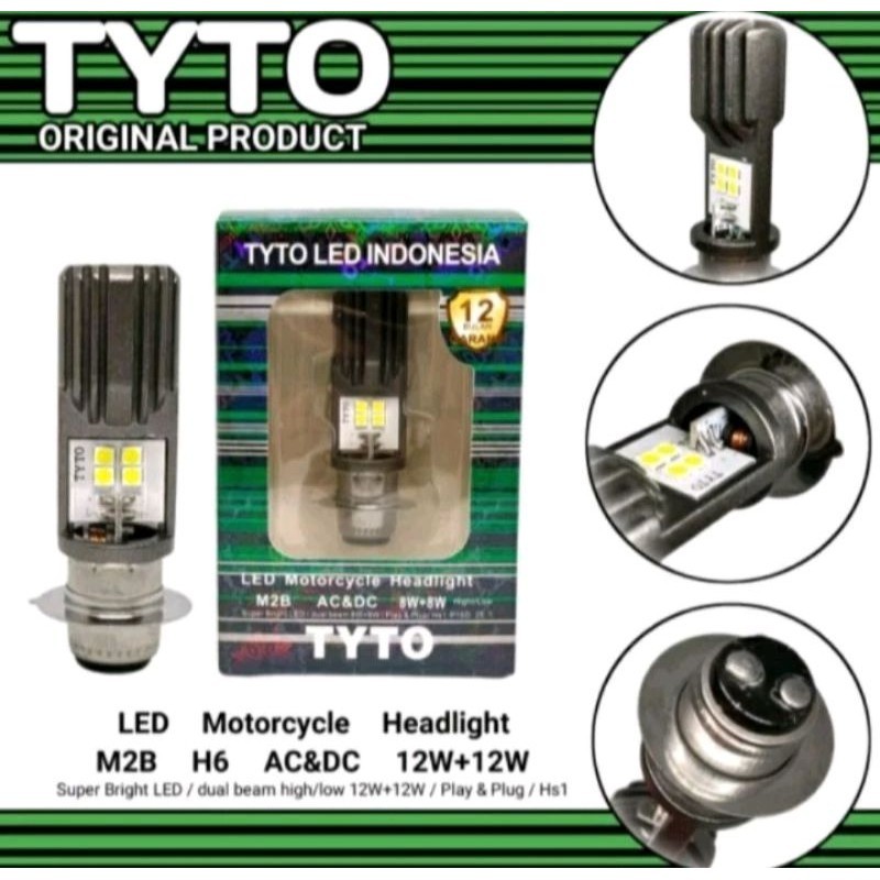 LAMPU DEPAN UTAMA LED TYTO 2 SISI AC DC / BOHLAM LED DEPAN TYTO ORIGINAL / LAMPU LED TYTO ORIGINAL