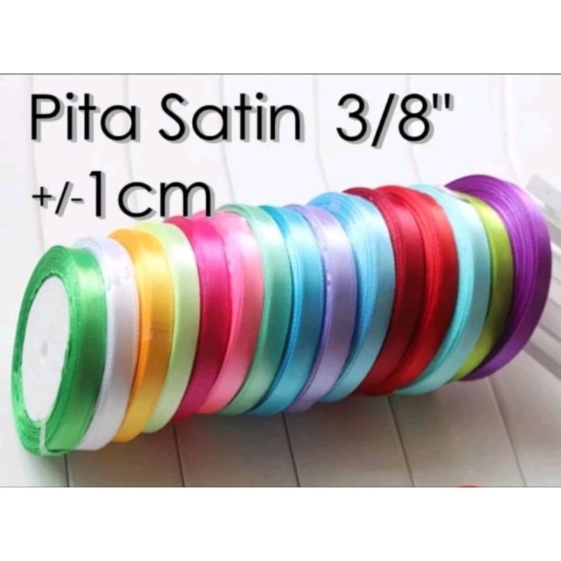 

Pita Satin 3/8" (Satin Ribbon 3/8 inch) +/- 1cm