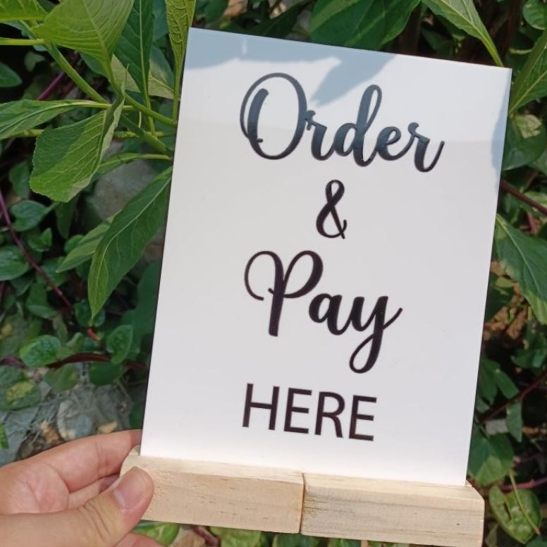 (PRODUK) Order Pay Here / Sign Cafe TERLARIS