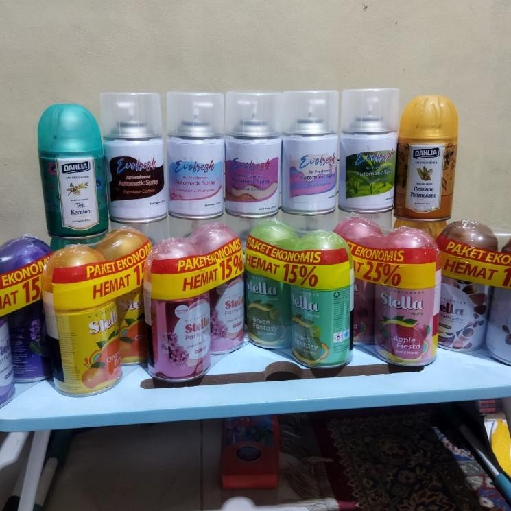 (PRODUK) Paket 2 Pcs Stella Matic Spray Refill 225ml (2x225ml) Teh Keraton Bubblegum Caffe Latte Sec