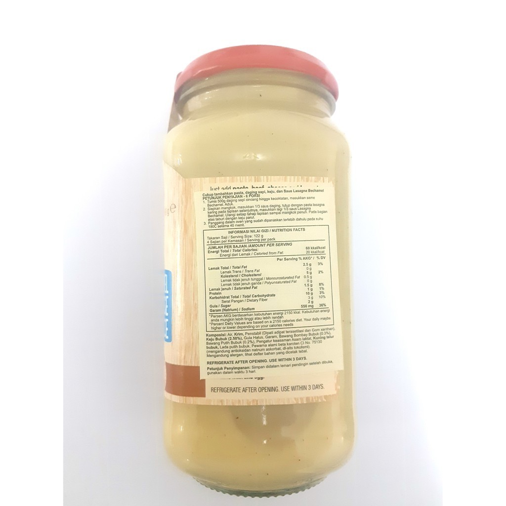 

LEGGOS LASAGNE BECHAMEL CHEESE SAUCE 490 GR