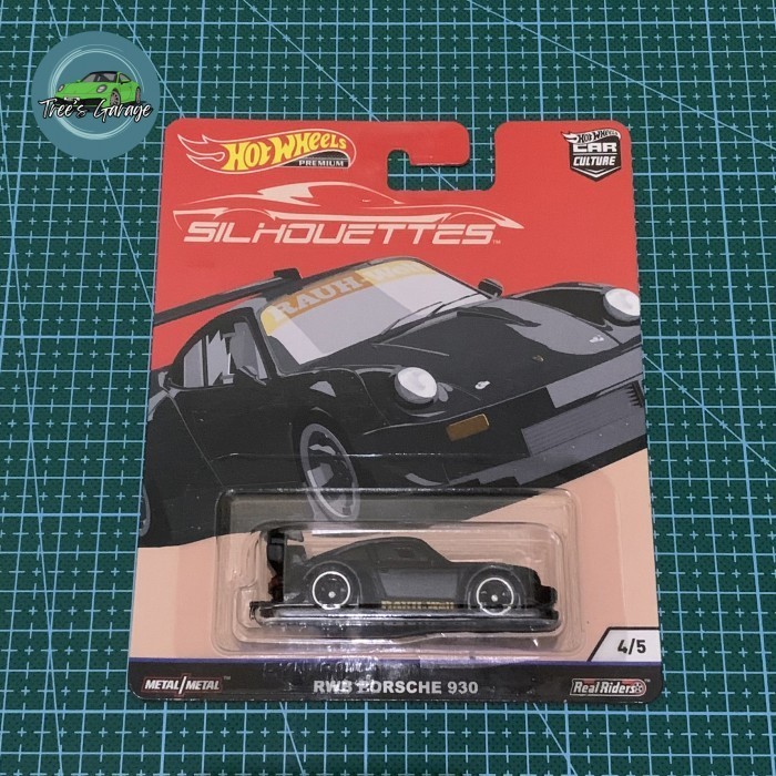 Hot Wheels Porsche 930 RWB Silhouette Hitam