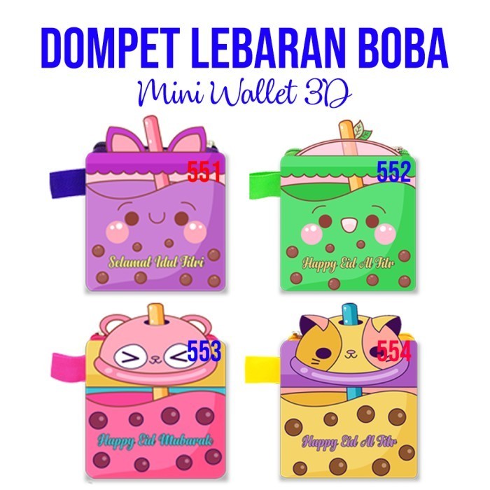 

] BOBA CUP Dompet Lebaran 3D Amplop Angpao Fitrah THR Idul Fitri Eid