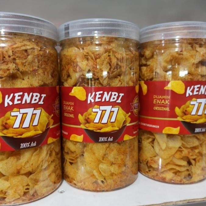 

Makanan Ringan Kenbi 777 Keripik Kentang Ebi RACIKAN UDANG KERING ES77