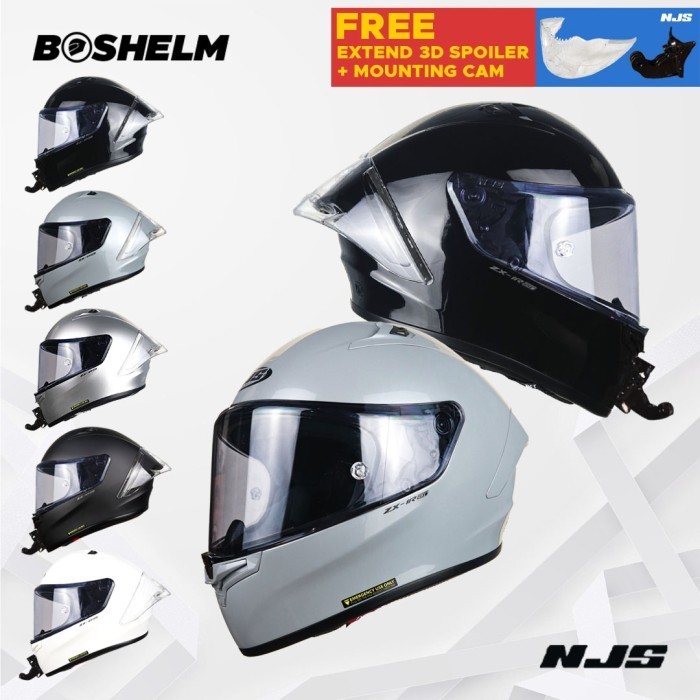 Helm NJS ZX-1R GT Solid Helm Full Face SNI