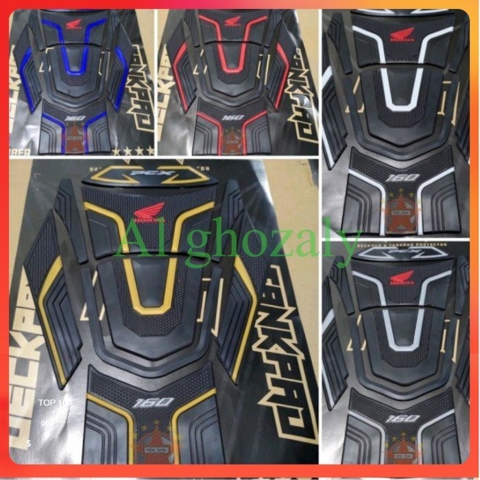 Tankpad pcx 160 Karet Timbul 3D merah Biru Gold Silver putih