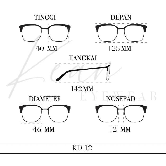 Kd-12 Frame Kacamata Lensa Anti Radiasi Sinar Biru Blue Ray Anak-Anak