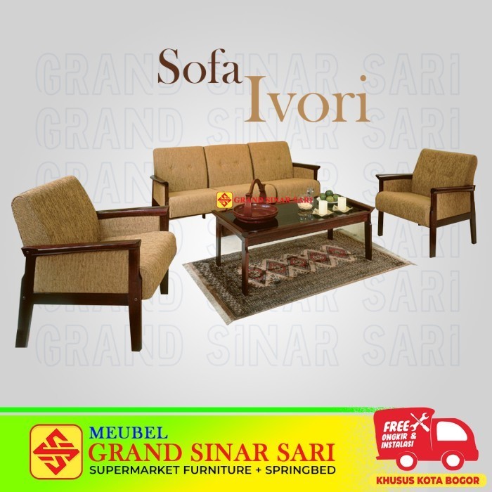 Kursi Tamu Sofa Ligna Ivori Seat 311 plus Meja