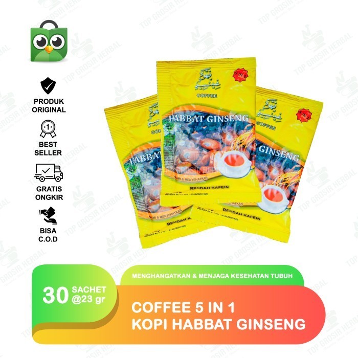 

TERMURAH !!! HABBAT GINSENG COFFEE ISI 30 SACHET
