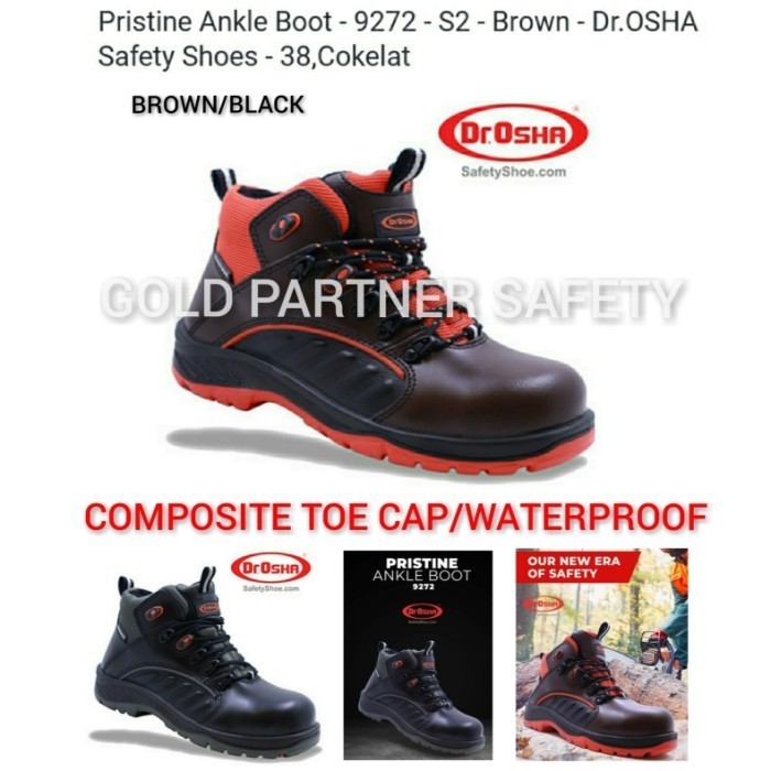 SEPATU SAFETY SHOES DR OSHA 9272 PRISTINE ANKLE BOOTS S2 WATERPROOF