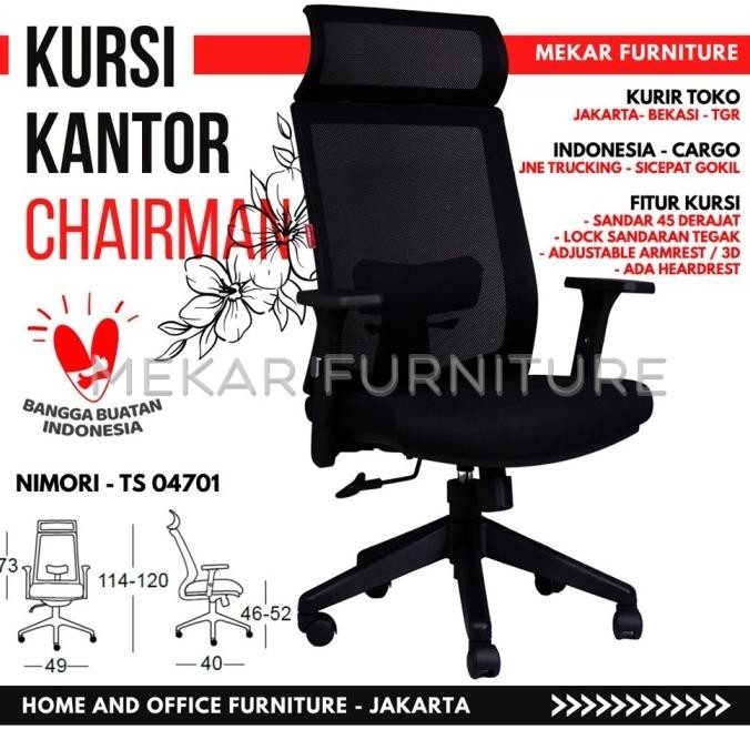 Kursi Kantor Kursi Kerja Chairman Nimori TS 04701 - Mekar Furniture