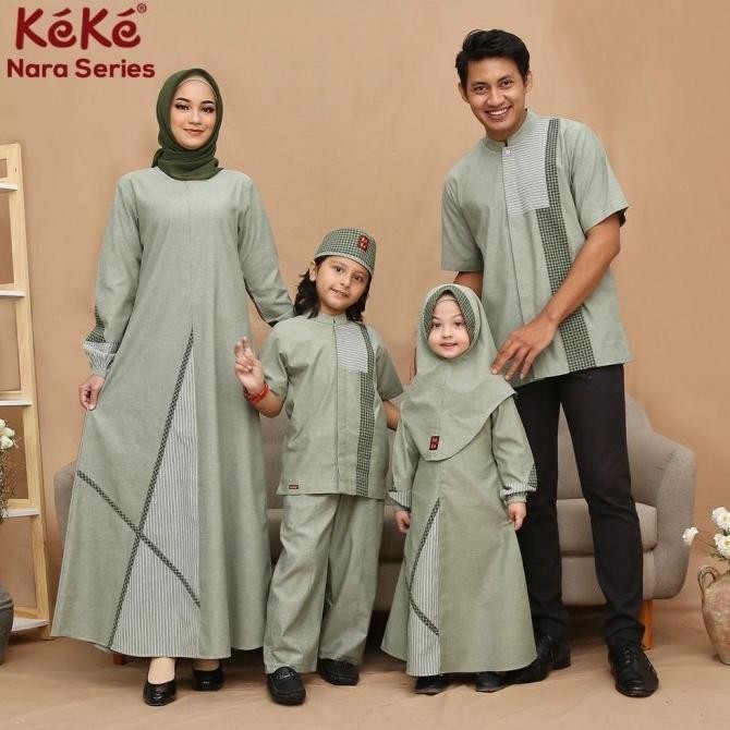 Terbaik Sarimbit Keluarga Keke Nara Series - Saga Green Stok Terbatas