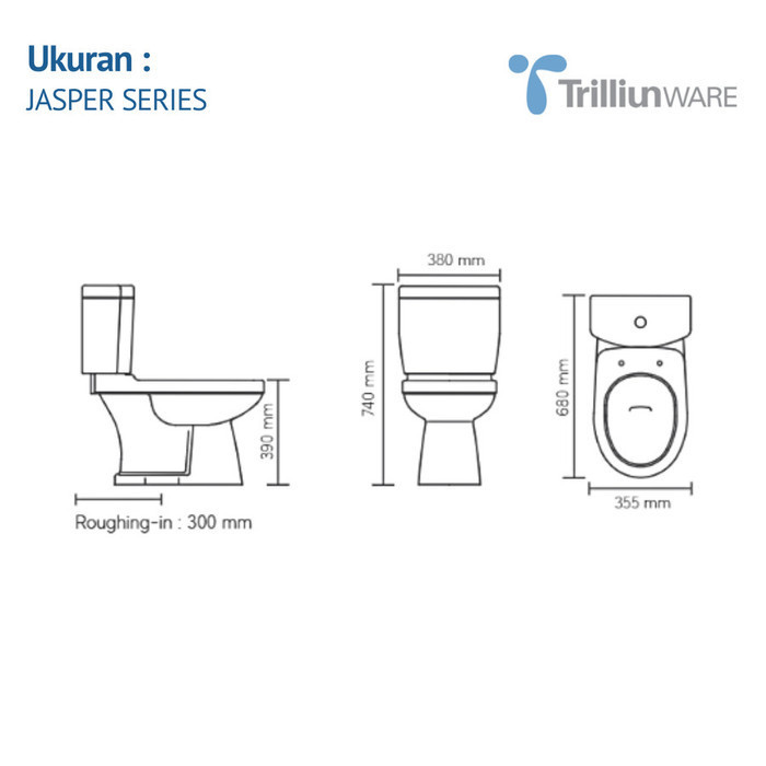 KLOSET DUDUK TRILLIUN WARE JASPER WOOD (MOTIF KAYU)