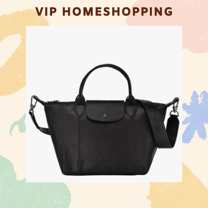 Tas Wanita Longchamp Le Pliage Cuir Small Top Handle Bag Original