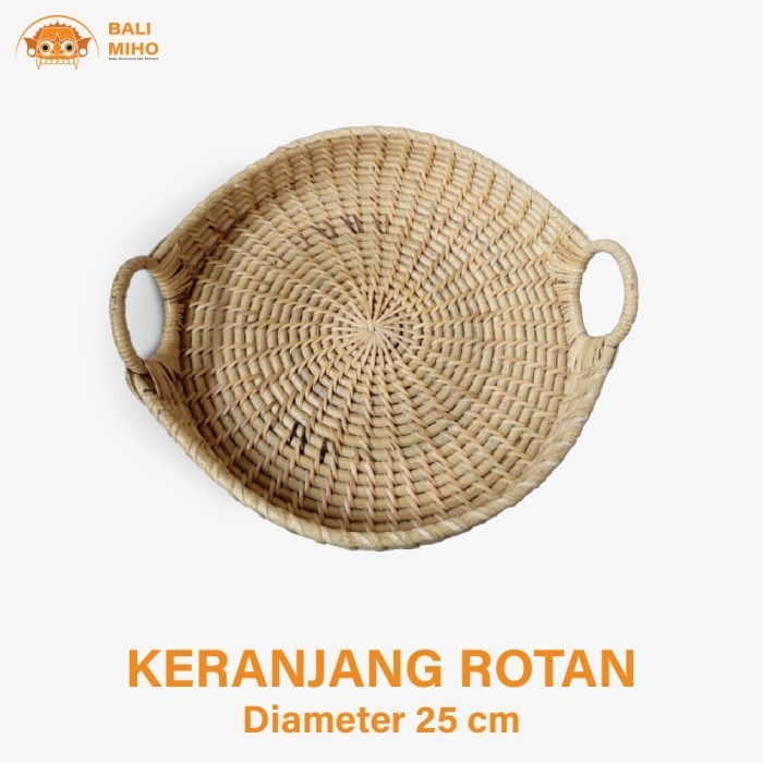 monggo] Keranjang Buah Rotan/Keranjang Kue/Wadah Rotan/Keranjang Piknik