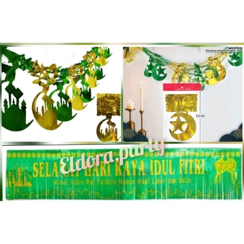 Garland Idul Fitri / Hiasan Lebaran/Garland Selamat Idul Fitri