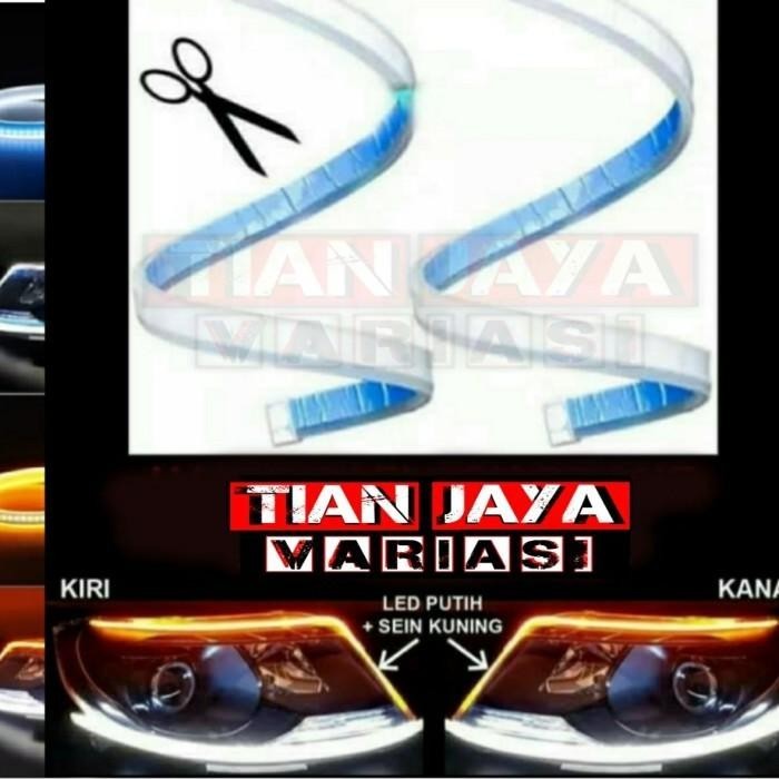 LAMPU ALIS RUSH BARU LAMPU DEPAN MOBIL LED DRL SEPASANG SEIN LARI