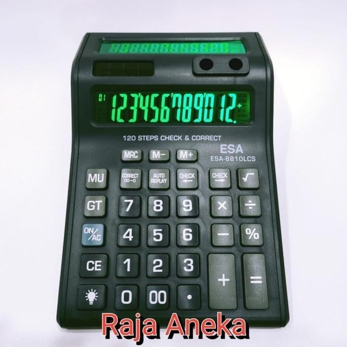 

Terlaris Kalkulator 2 Layar Digital LED 12 Digit ESA 8810 - Calculator Check ,.