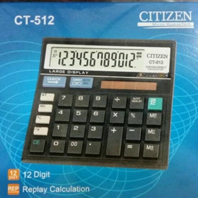 

Terbaik! Kalkulator CITIZEN CT-512 12 Digit - Check Correct .,