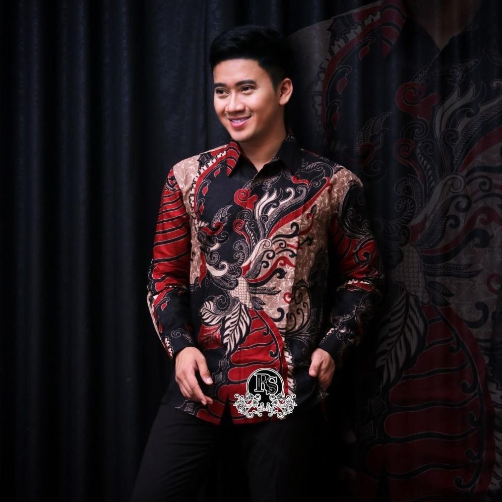 BTK Kemeja Batik Motif Sangkuriang Merah TERLARIS