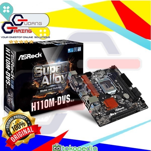 Terlaris Asrock H110M-Dvs R3.0 Socket 1151 Mainboard