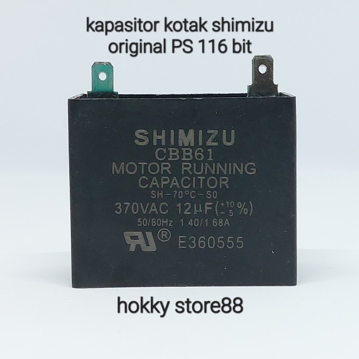 Terlaris Kapasitor Kotak Pompa Air Shimizu 12Uf Original Ps 116 Bit 12 Uf 370V Promo Terbaru