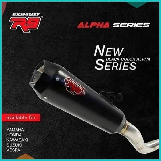 Knalpot R9 Exhaust Alpha Series Yamaha New Nmax 155 Old - Black 16novz
