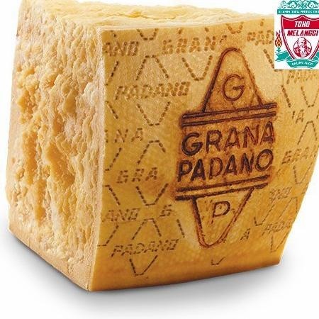

Grana Padano Cambros parmesan Cheese 250gr Keju Italia Whole Import