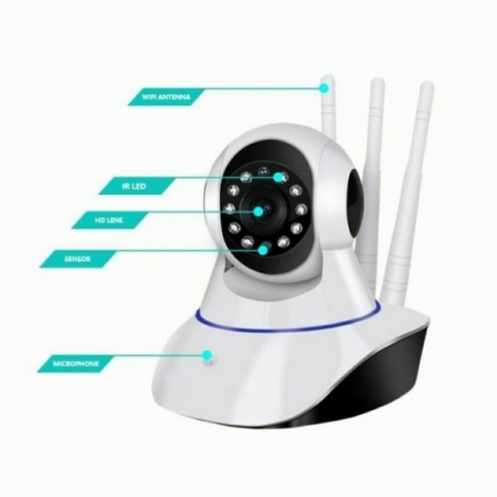 Diskon CCTV Yoosee 3 Antena Kamera Robot Wireless/Wireless IP Camera 5MP