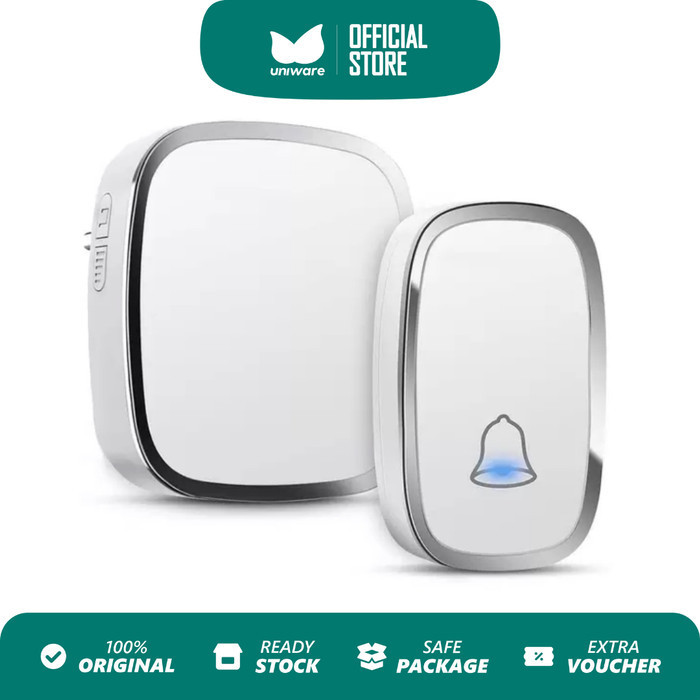 Baru Alarm Bel Pintu Rumah Suara Tanpa Kabel Wireless Wateroof