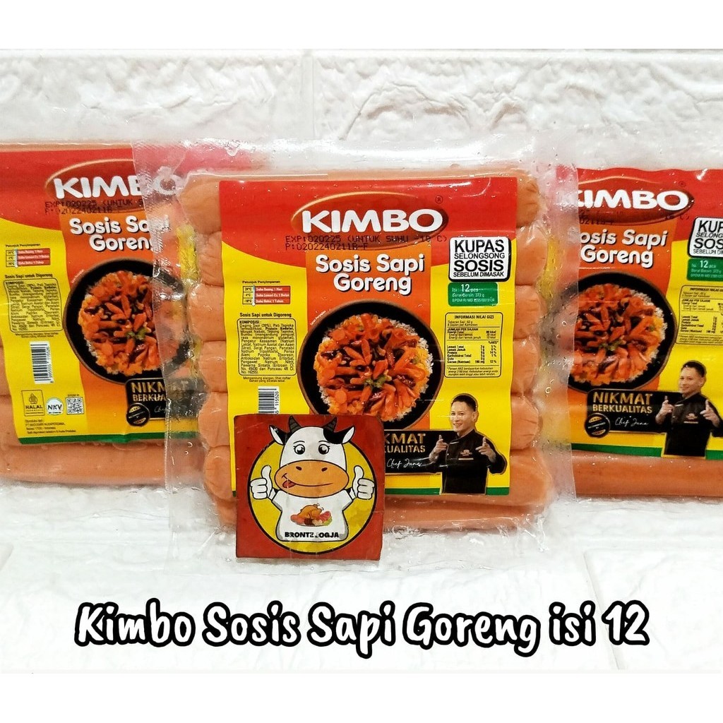 

KIMBO SOSIS SAPI GORENG ISI 12-FROZEN FOOD-BRONTZ JOGJA