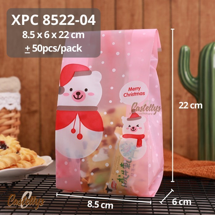 

Produk Unggulan] Plastik Cookies XPC 8522-04 Kue Roti Snack Hampers Natal Christmas