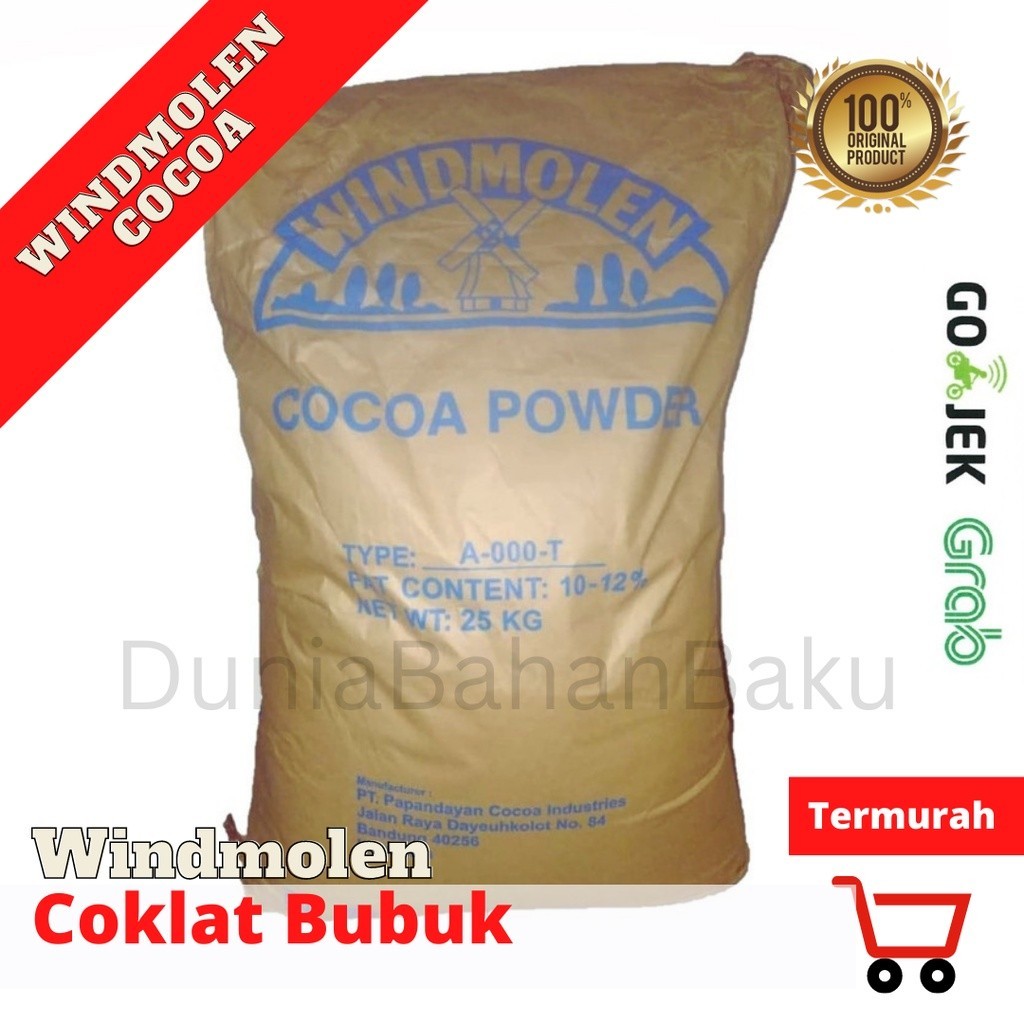 

Coklat Bubuk Windmolen Cocoa Powder 1Kg Kemasan Alu