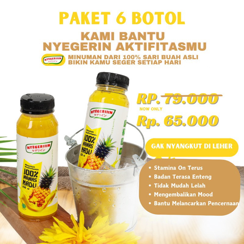 

NUMAN NANAS NYEGERIN NUMAN SARI BUAH isi 6 Botol