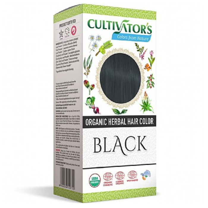 

Cultivators Organic Herbal Hair Color Black 170G 022