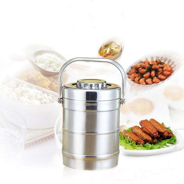 Rantang Stainless Vakum Dapat Menahan Panas Rantang Bekal Rantang Nasi