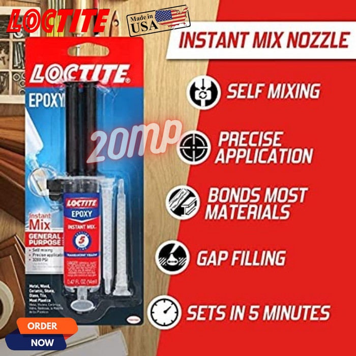 Loctite Resin Epoxy Instan Mix 5 Min Lem Usa Terlaris