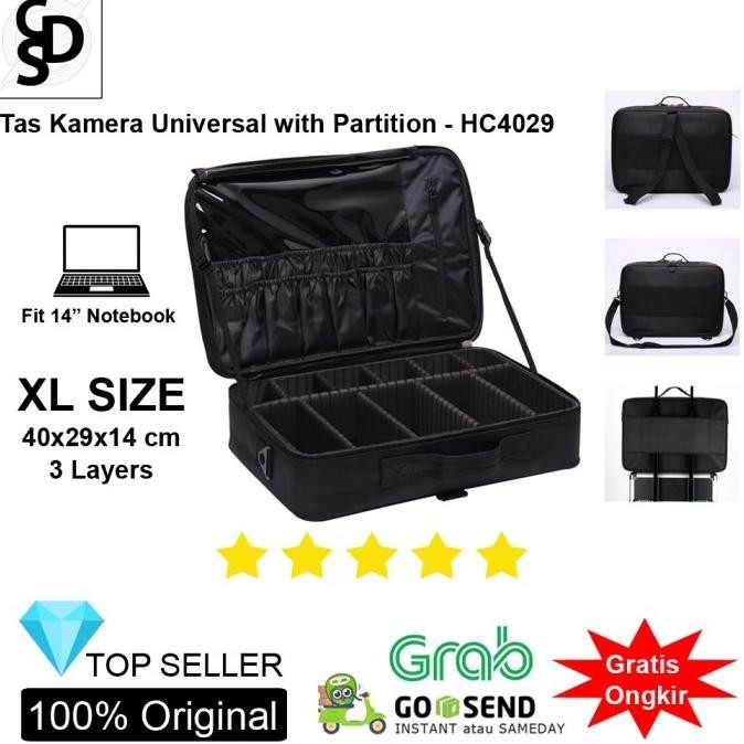 Tas Hardcase Kamera Universal With Partition - Hc4029 - Koper Kamera